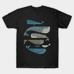 Retro Whale Pod T-Shirt